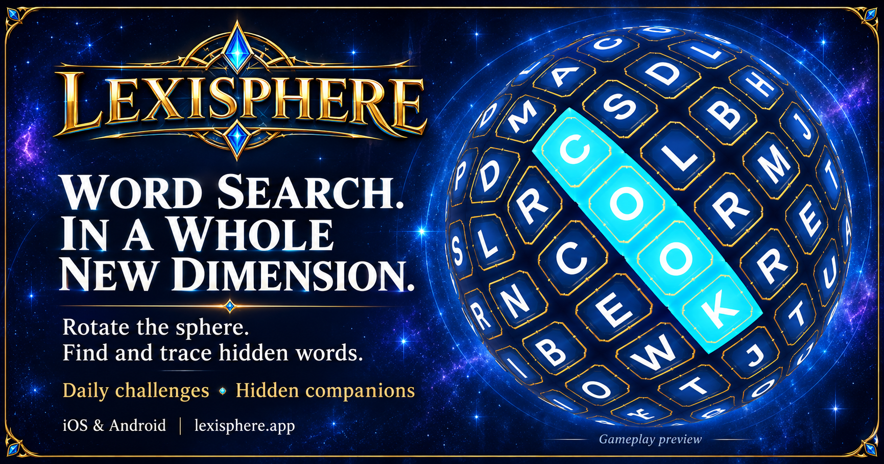 LexiSphere - A word search game on a sphere
